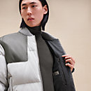 View: Worn, Puffer coat with leather detail