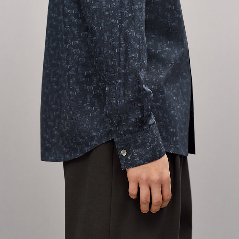 "Quadrigalop" straight cut shirt with Louis collar, View: , view 5 of 6