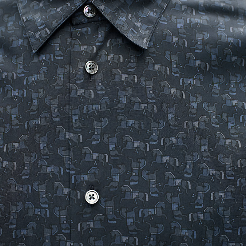 "Quadrigalop" straight cut shirt with Louis collar, View: , view 6 of 6