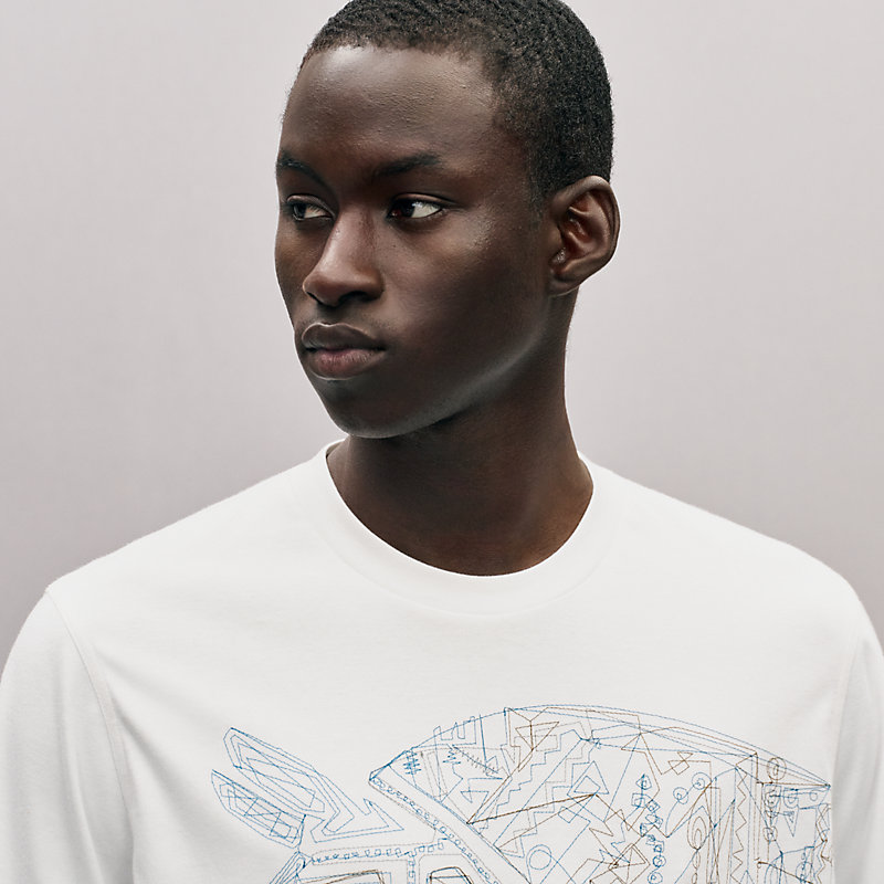 "Quadrige" embroidered t-shirt