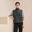 View: Worn, Quilted vest with leather detail