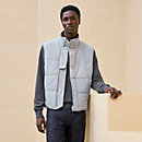 View: Worn, Quilted vest with leather detail