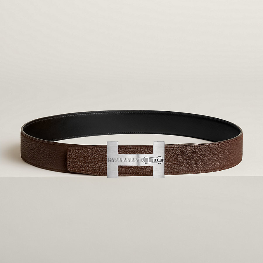 Quizz Ferme-Tout belt buckle & Reversible leather strap 38 mm