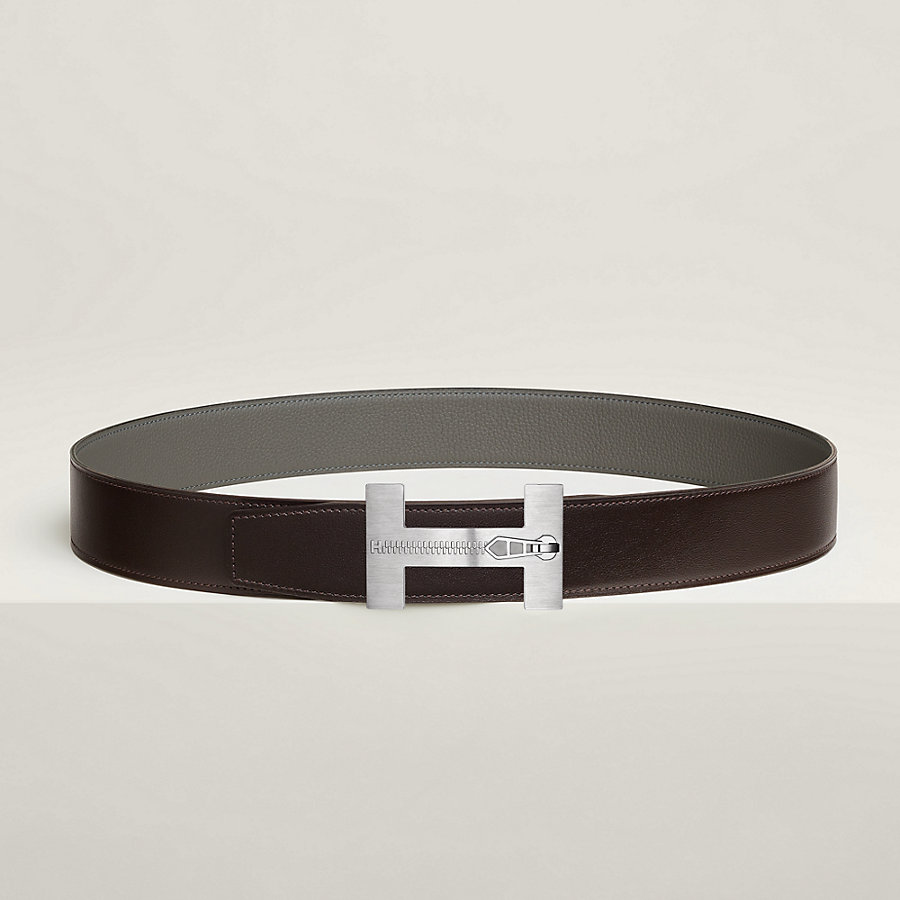 Quizz Ferme-Tout belt buckle & Reversible leather strap 38 mm