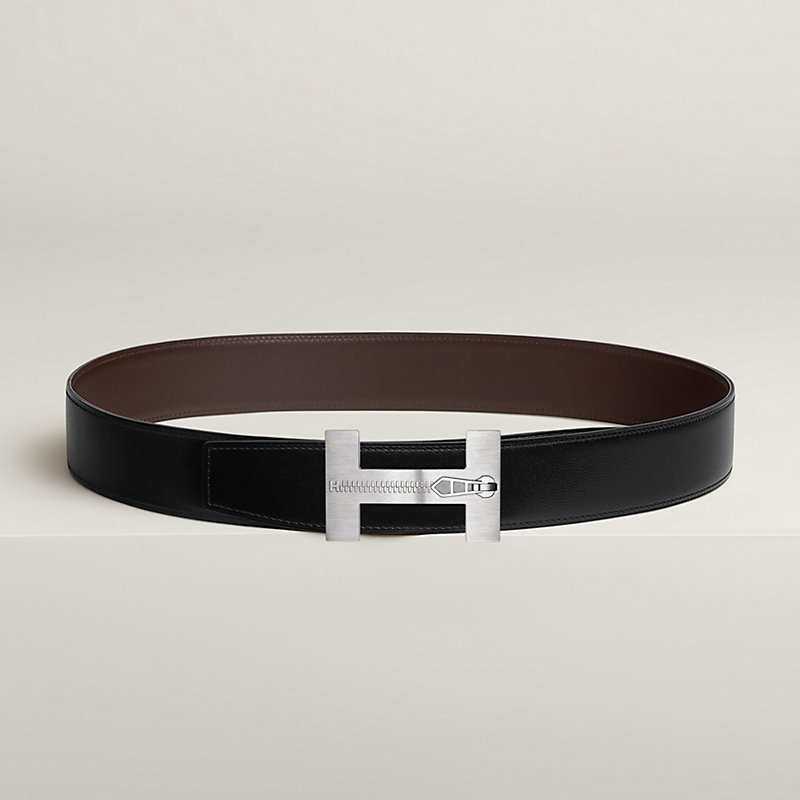 Quizz Ferme-Tout belt buckle & Reversible leather strap 38 mm