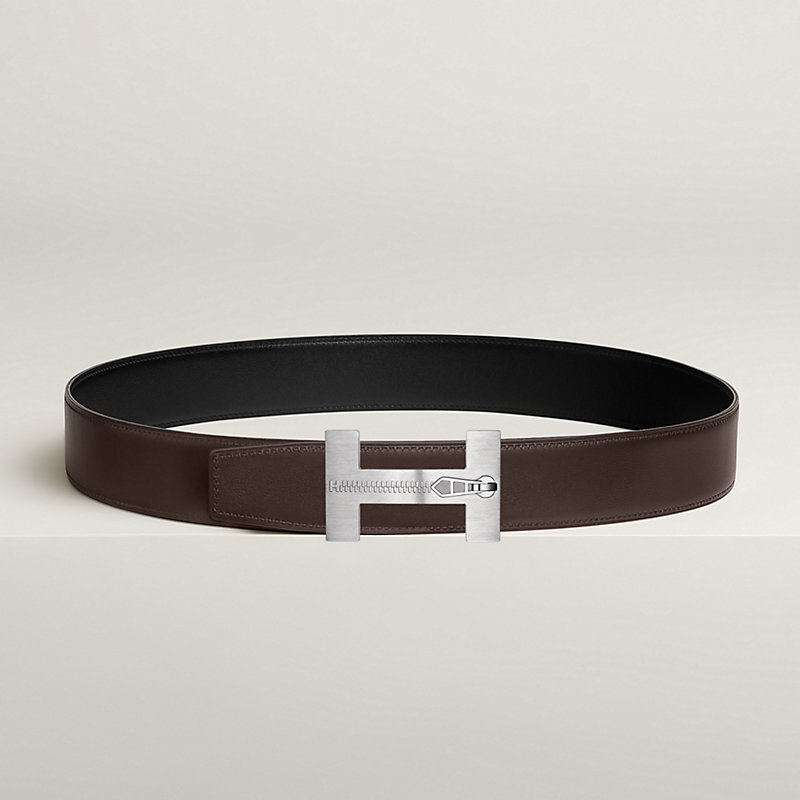 Quizz Ferme-Tout belt buckle & Reversible leather strap 38 mm