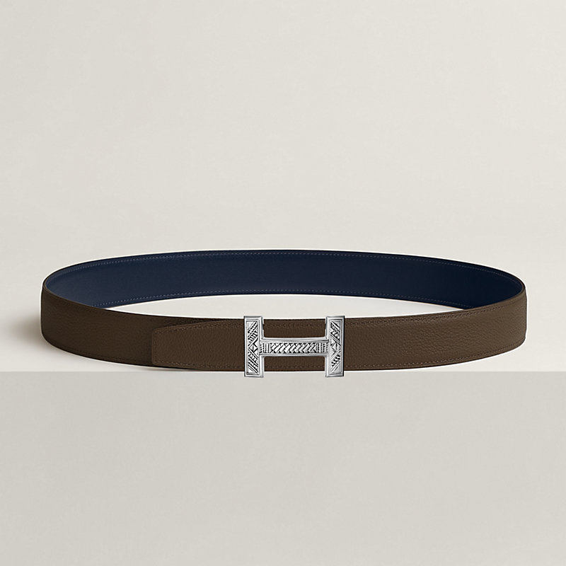 Quizz Touareg belt buckle & Reversible leather strap 32 mm