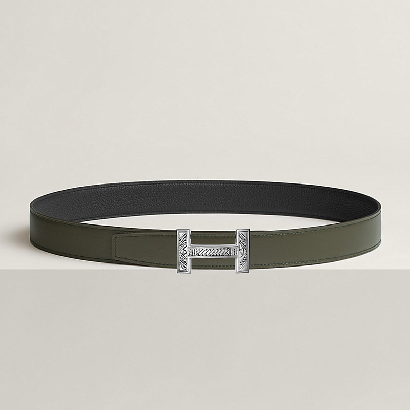 Quizz Touareg belt buckle & Reversible leather strap 32 mm