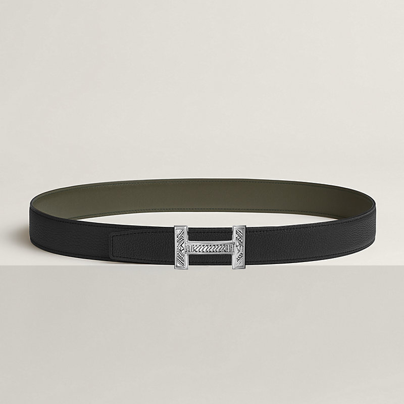 Quizz Touareg belt buckle & Reversible leather strap 32 mm