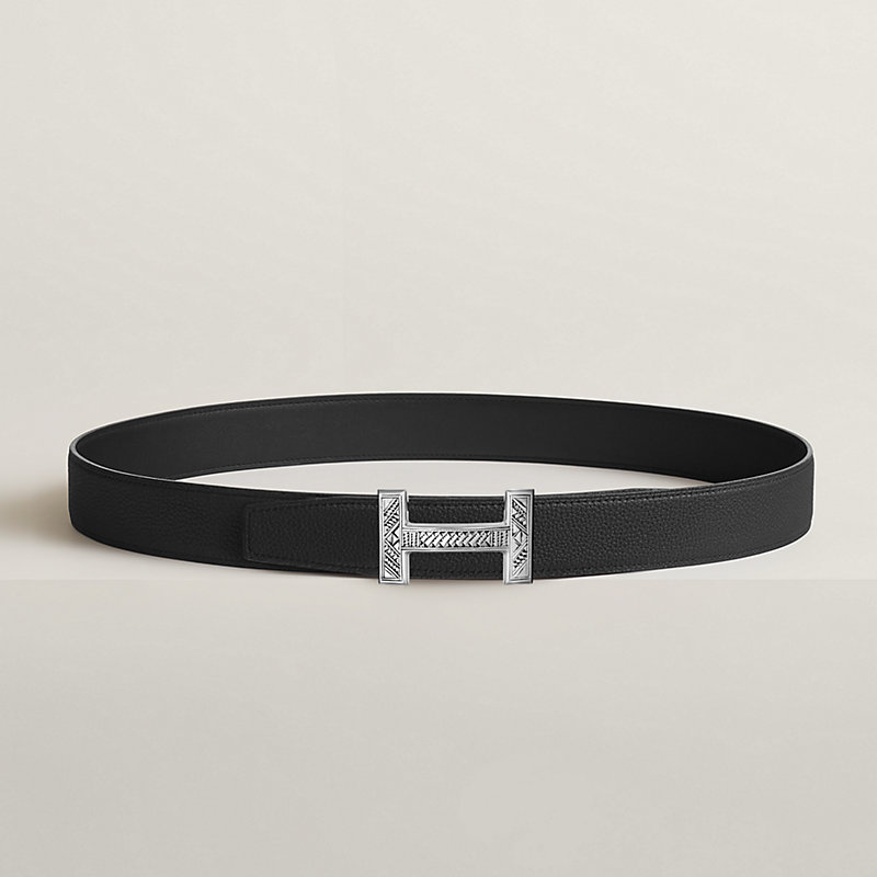 Quizz Touareg belt buckle & Reversible leather strap 32 mm