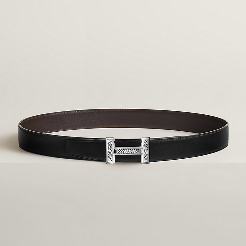 Quizz Touareg belt buckle & Reversible leather strap 32 mm