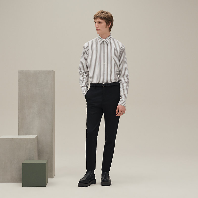 "Rayures surlignees" straight cut shirt