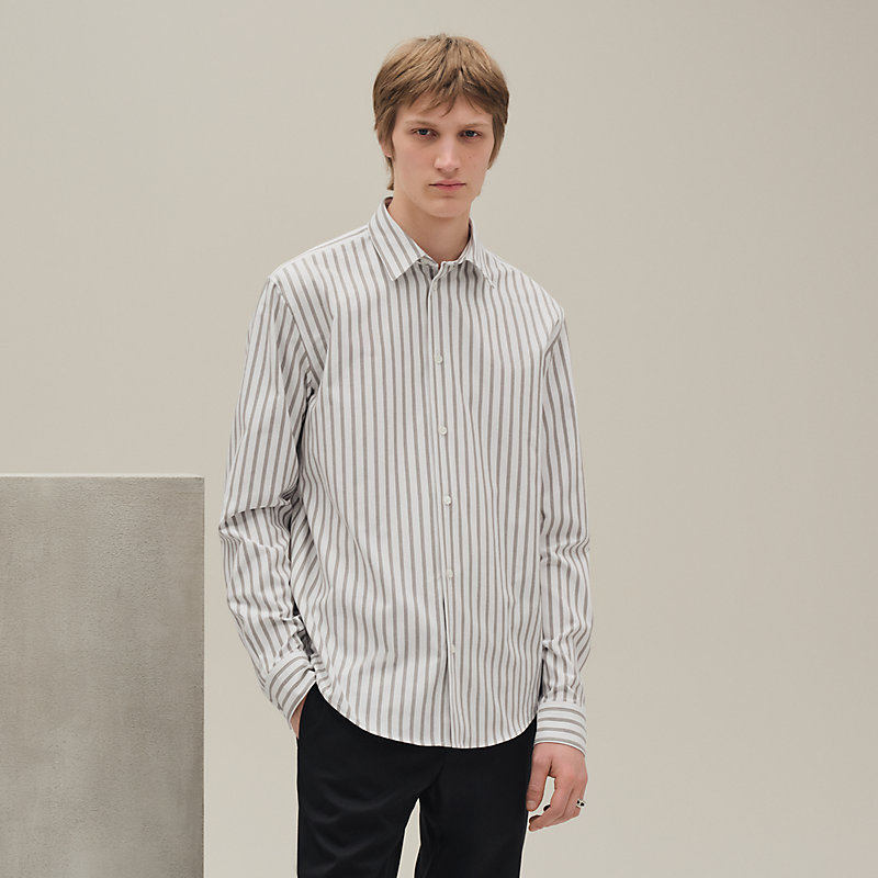 "Rayures surlignees" straight cut shirt