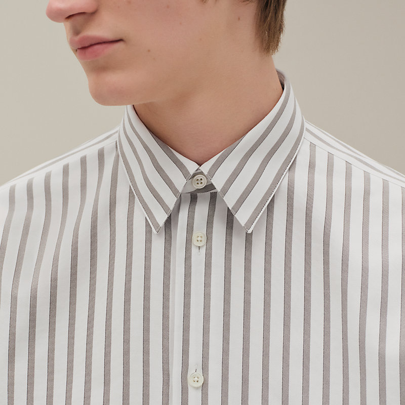 "Rayures surlignees" straight cut shirt