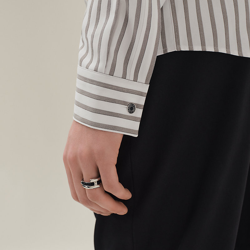 "Rayures surlignees" straight cut shirt