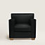 Reeditions J.-M. Frank by Hermès Club armchair, View: Worn, worn, view 1 of 3