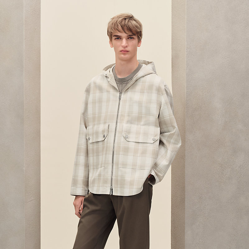 Reversible hooded jacket