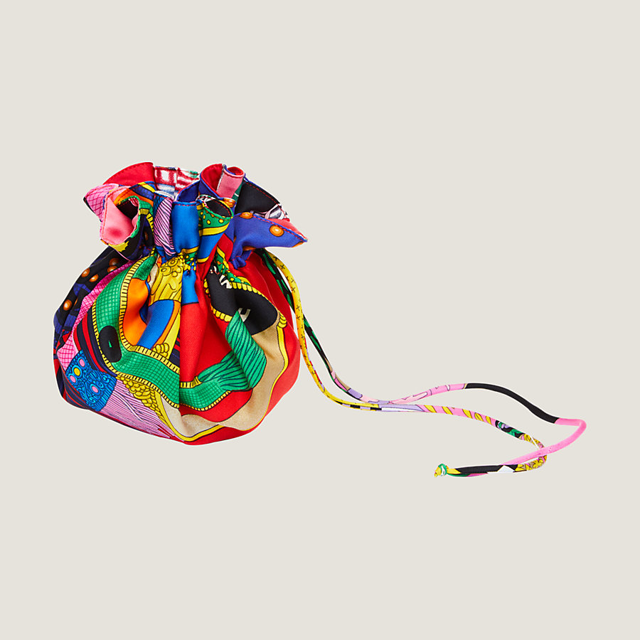 Reversible silk coin purse PM