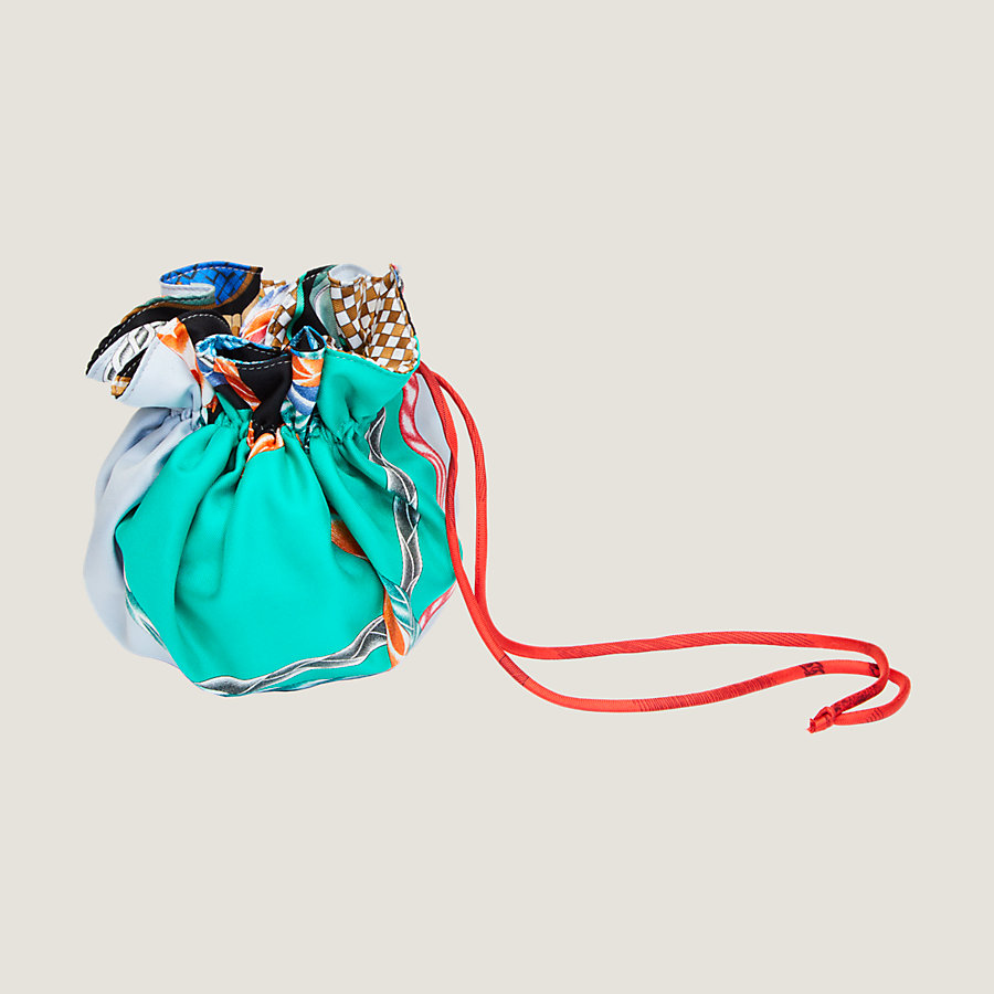 Reversible silk coin purse PM