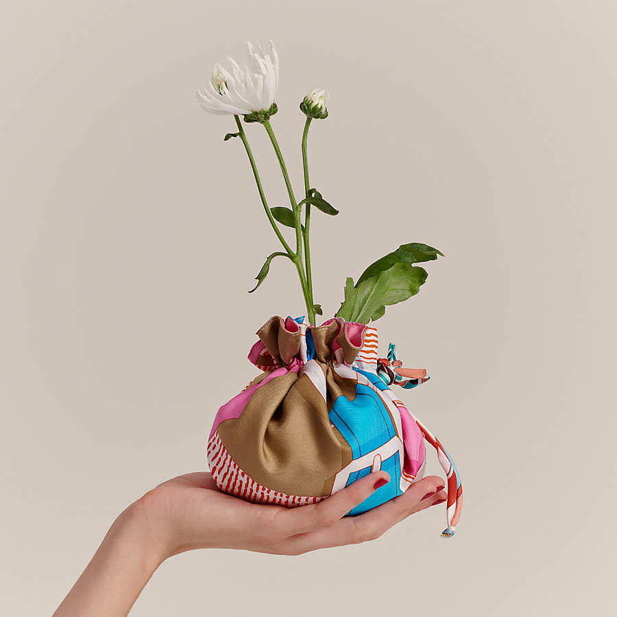 Reversible silk coin purse PM