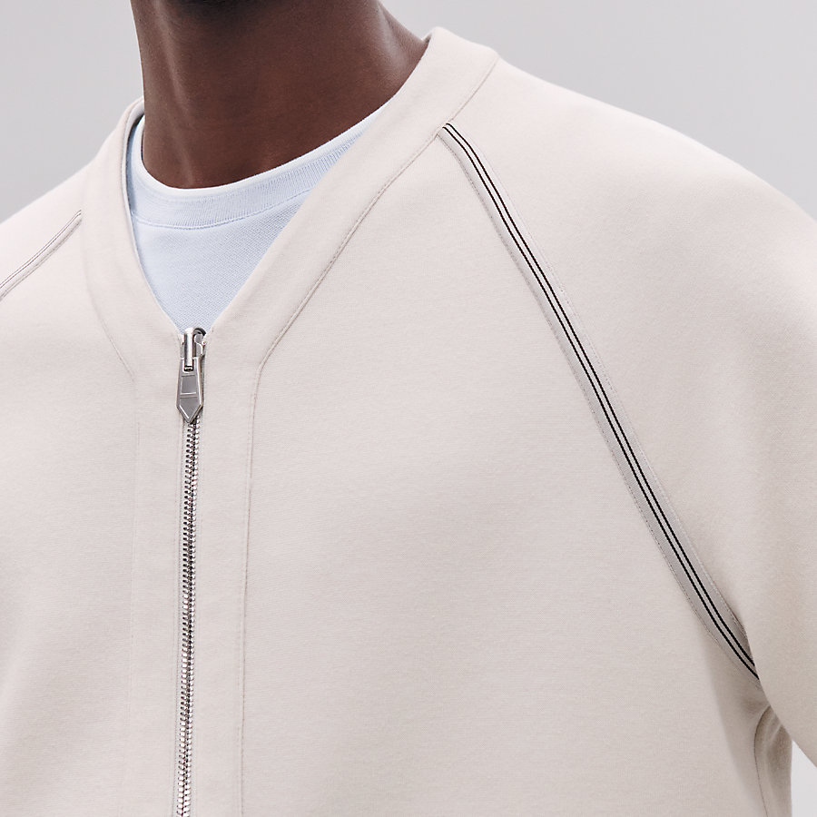 "Reversible sport" rib-trim jacket