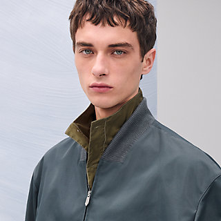 Rib-trim jacket - Grey - 56 | Hermès Mainland China