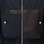 Rib-trim jacket with leather detail, view 7 of 7