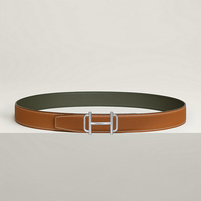 Royal belt buckle & Reversible leather strap 32 mm