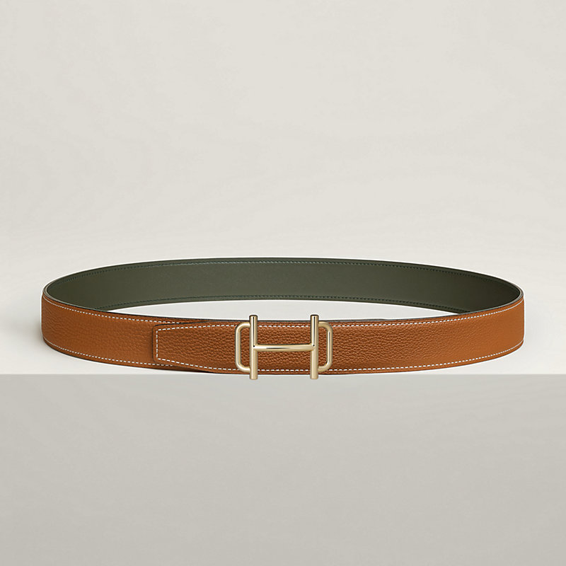 Royal belt buckle & Reversible leather strap 32 mm