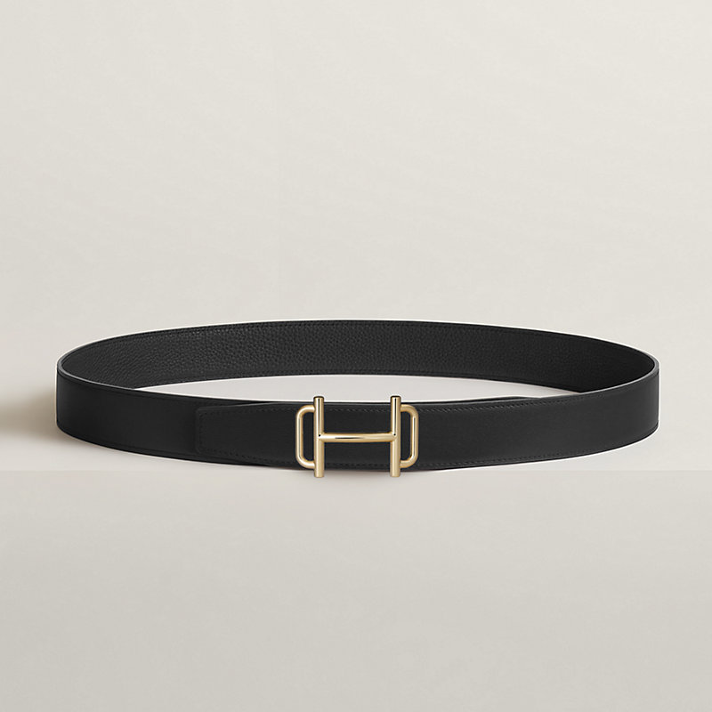 Royal belt buckle & Reversible leather strap 32 mm
