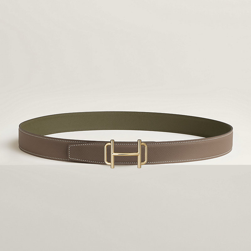 Royal belt buckle & Reversible leather strap 32 mm