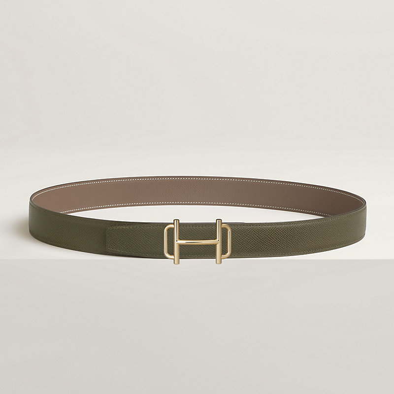 Royal belt buckle & Reversible leather strap 32 mm