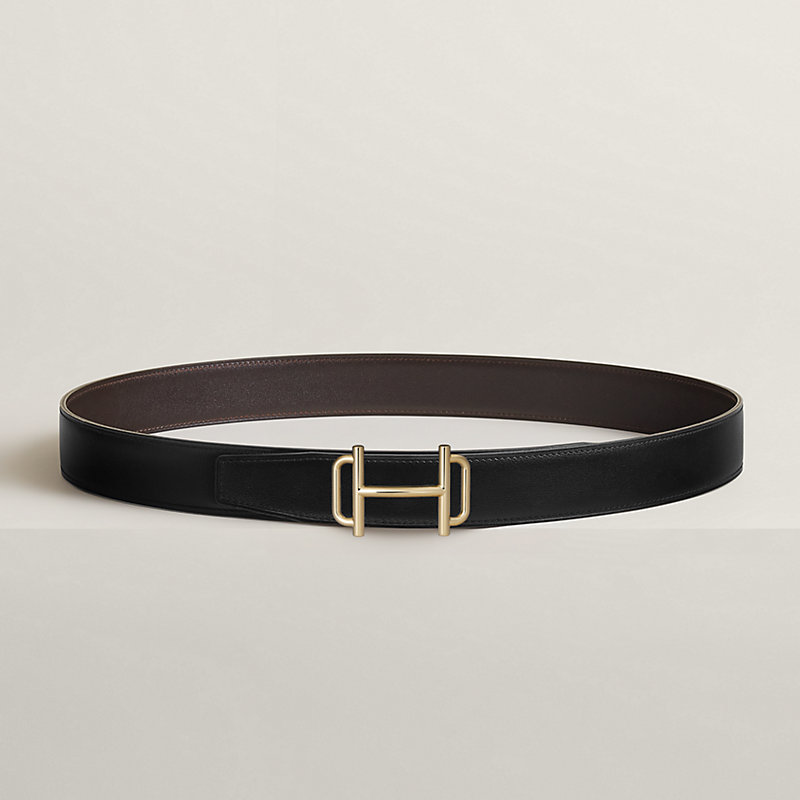 Royal belt buckle & Reversible leather strap 32 mm