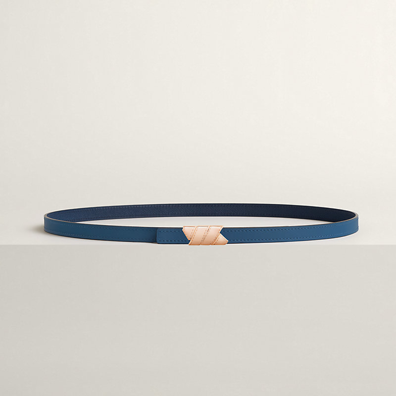 Ruban belt buckle & Reversible leather strap 13 mm
