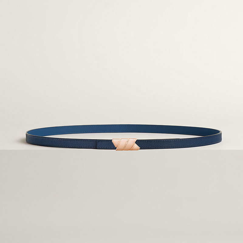 Ruban belt buckle & Reversible leather strap 13 mm