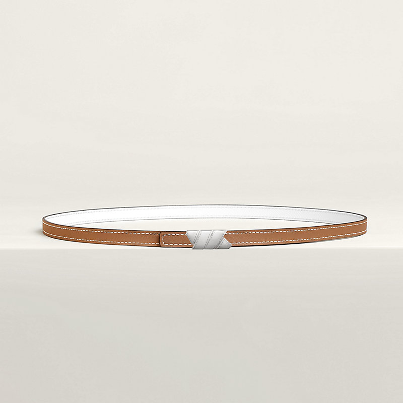 Ruban belt buckle & Reversible leather strap 13 mm
