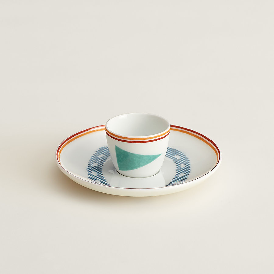 Saut Hermès egg cup and saucer