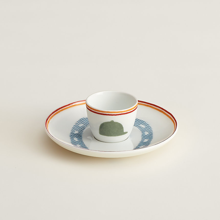 Saut Hermès egg cup and saucer