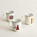 View: Back, Saut Hermès set of 3 mugs