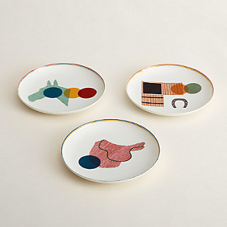 HERMES PARIS 皿 5枚セット NEW HERMÈS Mosaique au 24 Platinum Tea set ( 1 Teapot & 2