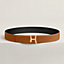 Script belt buckle & Coaching reversible leather strap 38&nbsp;mm, View: , view 2 of 2