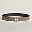 Script belt buckle & Reversible leather strap 38 mm, View: , view 1 of 3