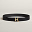 View: , Script belt buckle & Reversible leather strap 38 mm