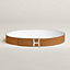 View: , Script belt buckle & Reversible leather strap 38 mm
