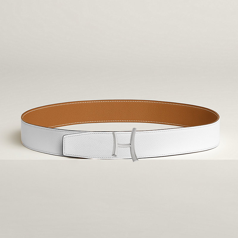 Script belt buckle & Reversible leather strap 38 mm