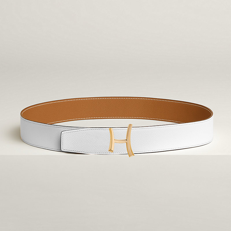 Script belt buckle & Reversible leather strap 38 mm