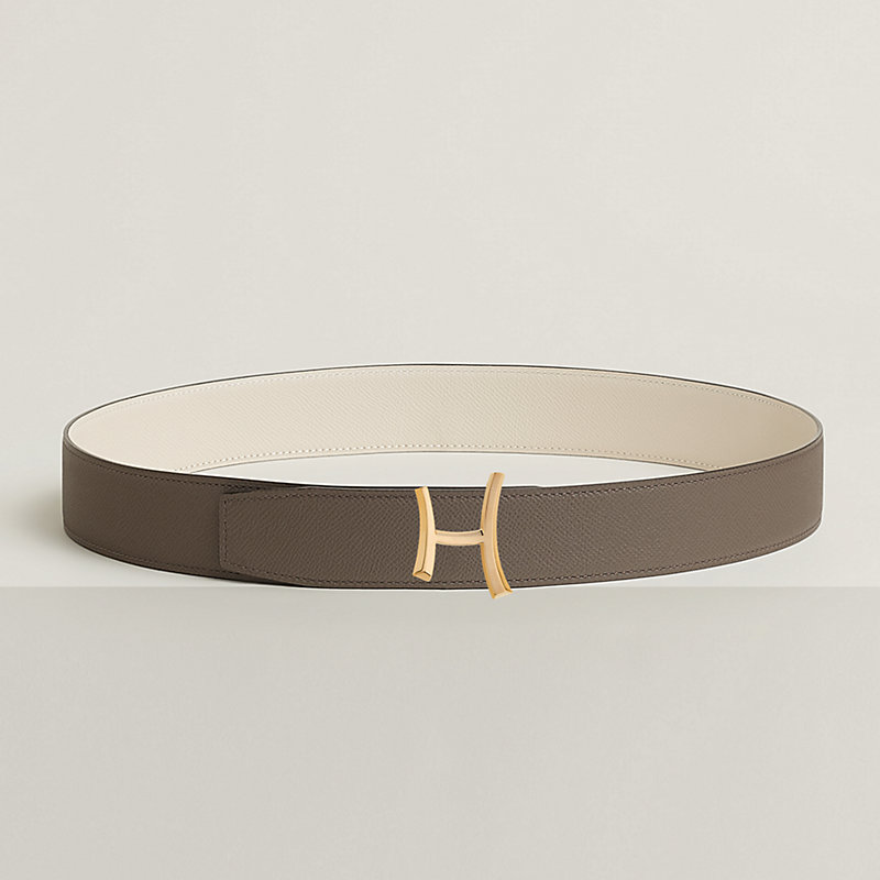 Script belt buckle & Reversible leather strap 38 mm