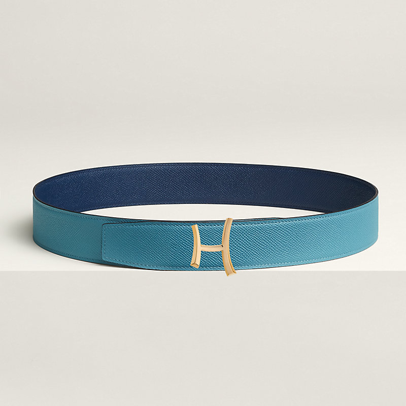 Script belt buckle & Reversible leather strap 38 mm