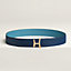 Script belt buckle & Reversible leather strap 38 mm, view 2 of 2