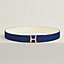 Script belt buckle & Reversible leather strap 38&nbsp;mm, View: , view 1 of 2